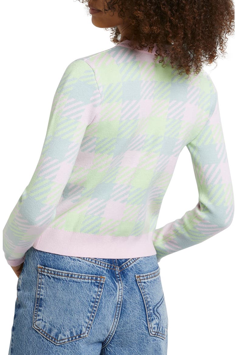 Candy Check Cardigan, Alternate, color, PINK LIGHT