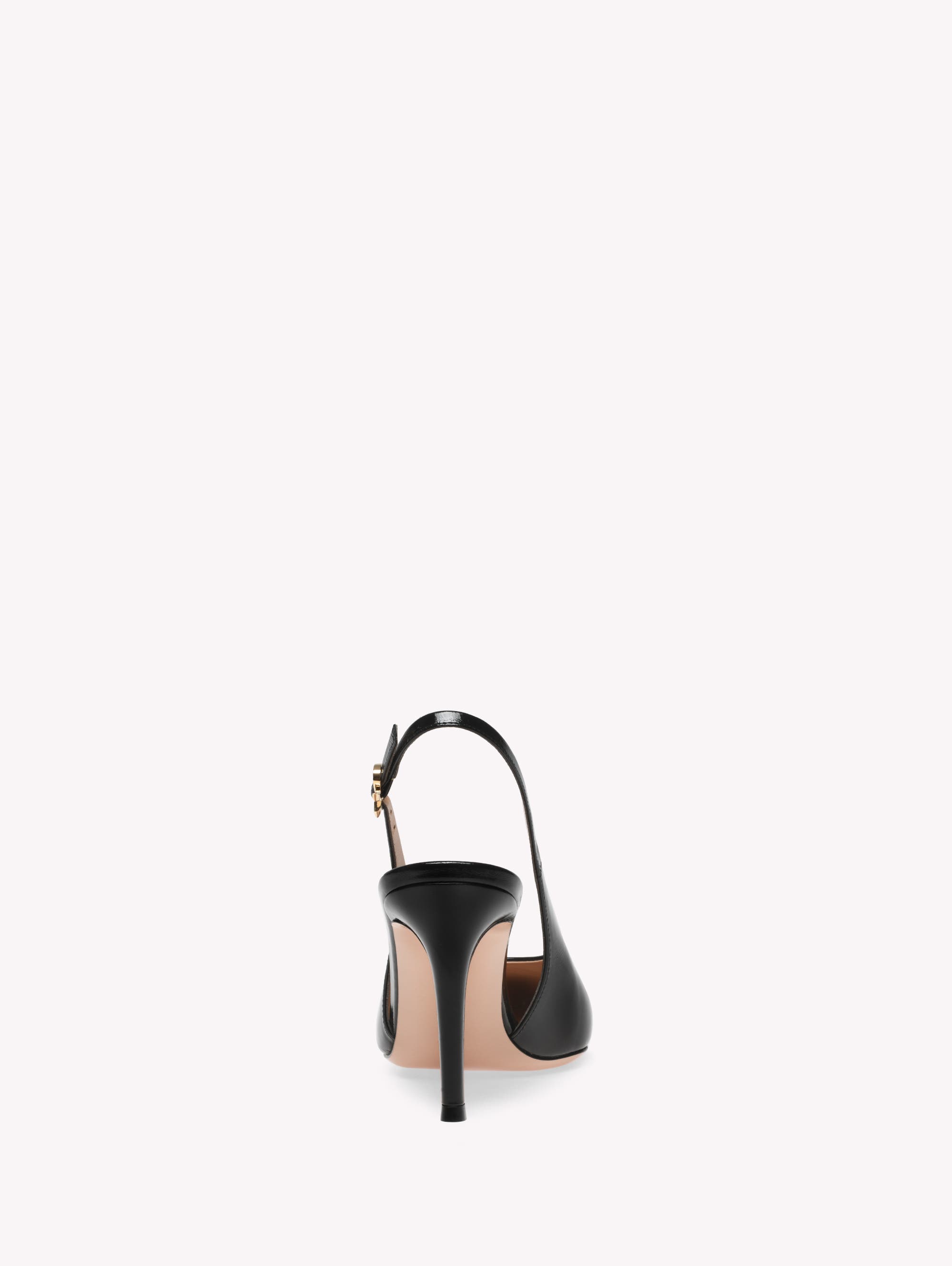 Gianvito Rossi Robbie Sling Slingback, Alternate, color, Black Nappa