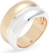 Nordstrom Demi Fine Two-Tone Rounded Band Ring