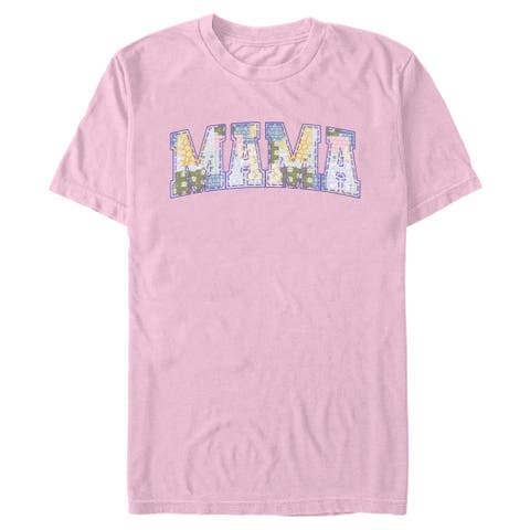 Men's Disney Mama Collegiate Fabric Pattern  Graphic T-Shirt