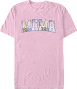 Disney Men's Mama Collegiate Fabric Pattern Short Sleeve Graphic T-Shirt