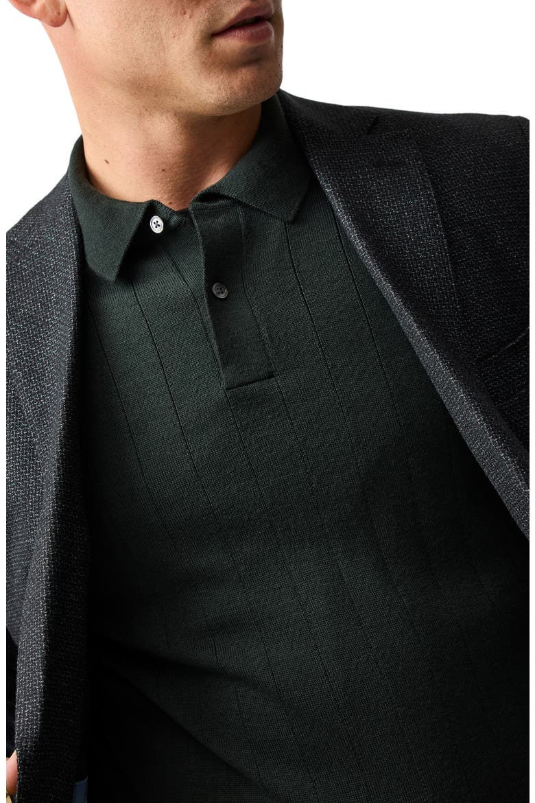 Murdoch Merino Wool Polo, Alternate, color, FOREST