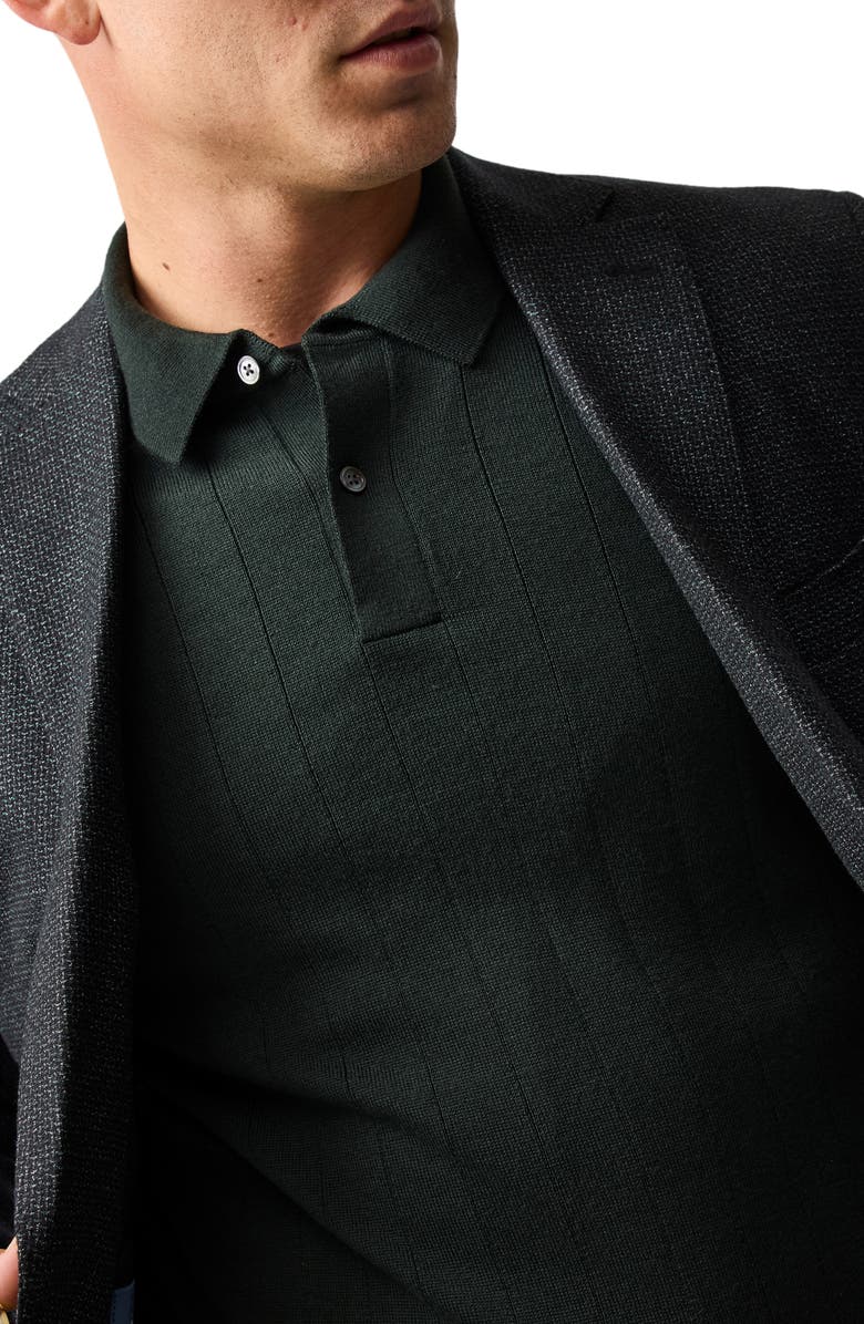 Rodd & Gunn Murdoch Merino Wool Polo, Alternate, color, Forest