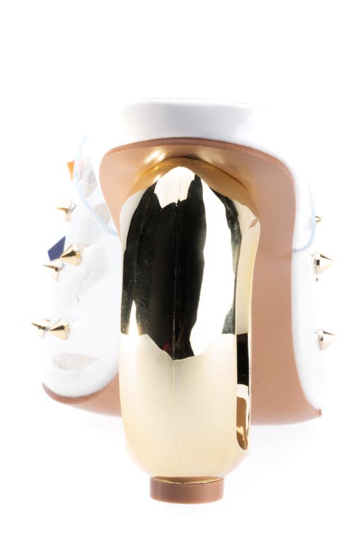 Ninety Union Vegas Studded Slide Sandal In White