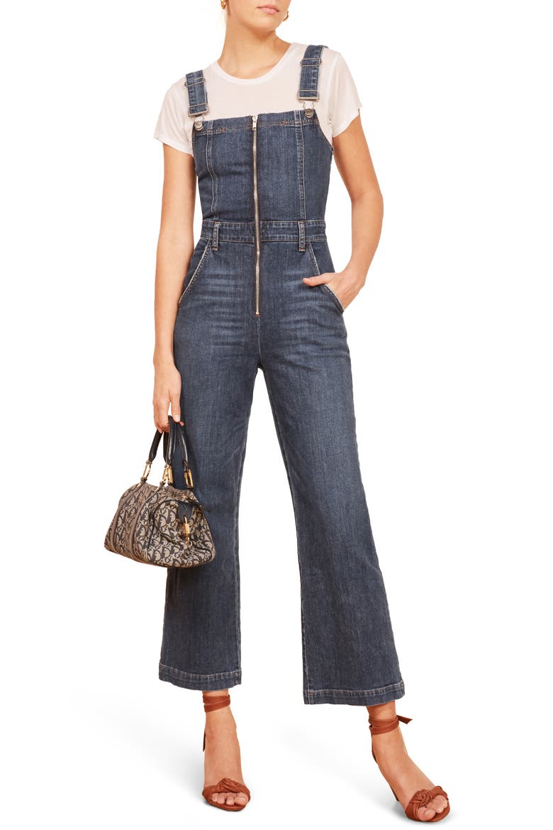 Jenny Zip Front Denim Jumpsuit, Main, color, KASAI
