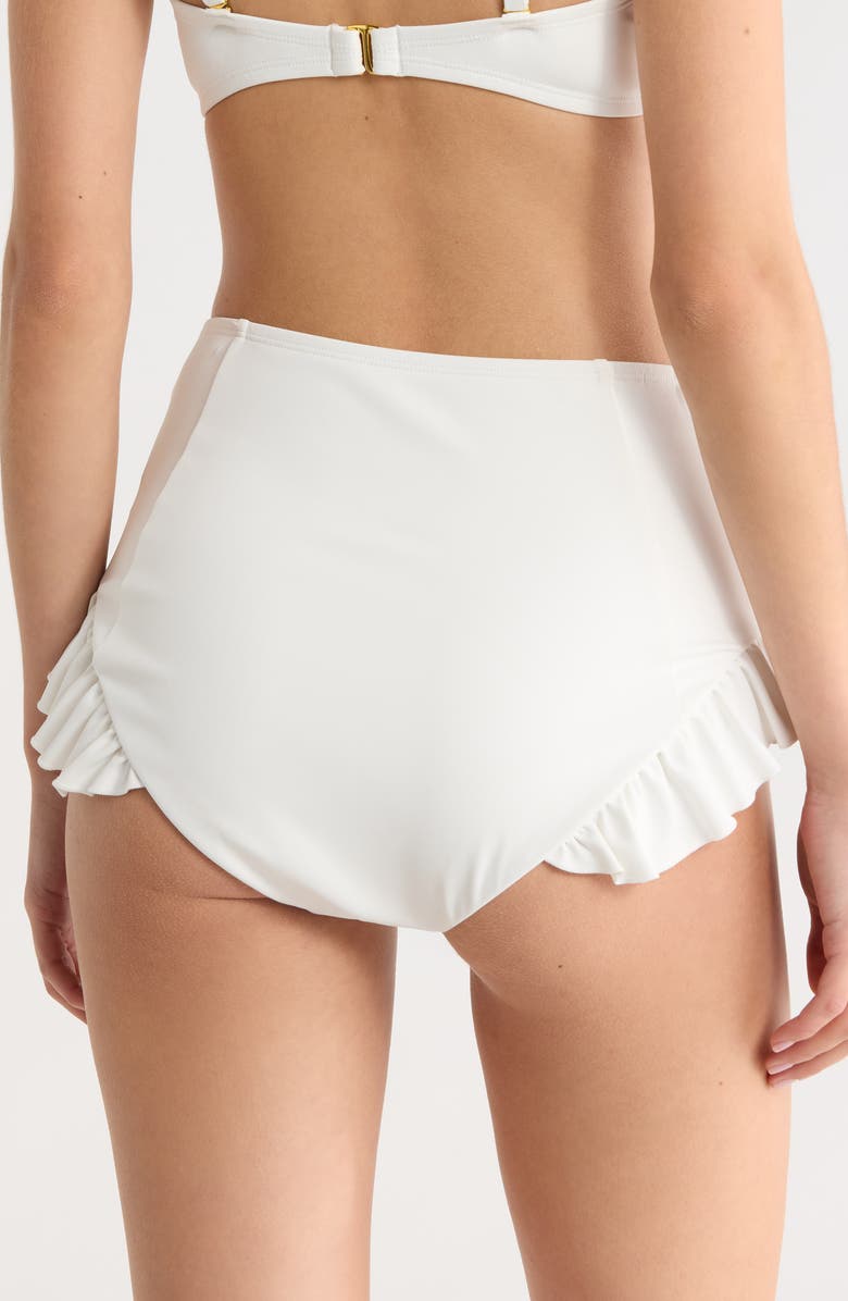 Hutch Ruffle High Waist Bikini Bottoms, Alternate, color,