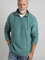 Weird Fish Cruiser 1/4 Zip Macaroni Sweatshirt