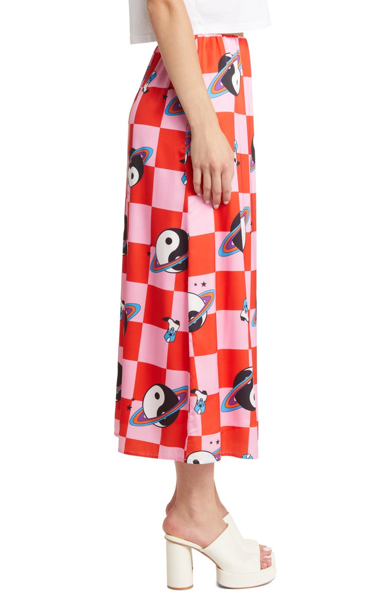 Dressed in Lala It Girl Cosmic Check Print Skirt, Alternate, color,