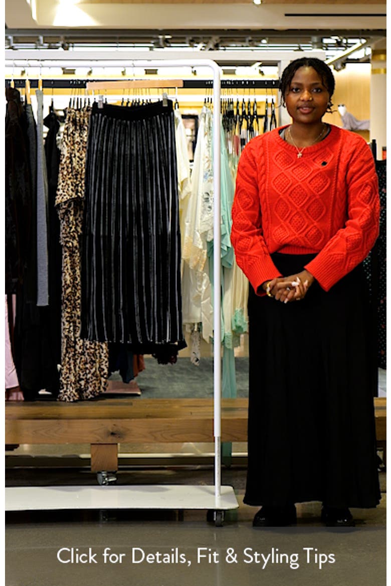 Fatrina Pleated Midi Skirt video