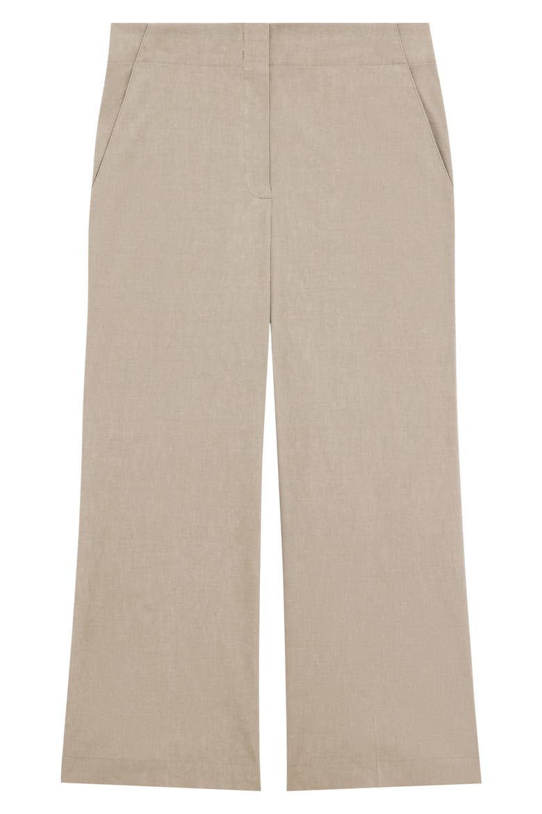 Clean Terena Crop Wide Leg Linen Blend Pants, Alternate, color, SOFT TAUPE