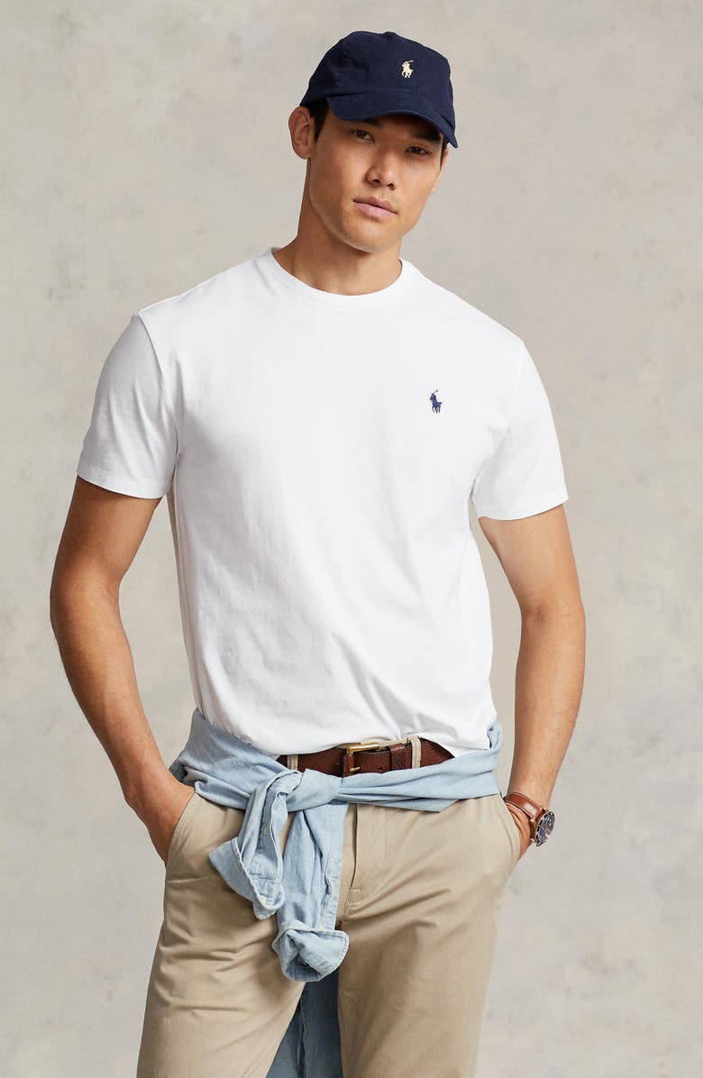 Polo Ralph Lauren Classic Fit Jersey Crewneck T-Shirt, Alternate, color, White