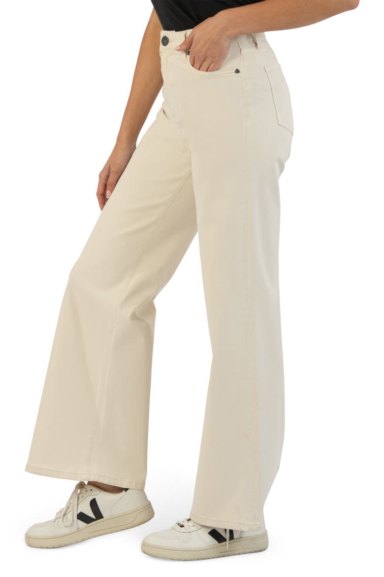 Meg Fab Ab High Waist Wide Leg Jeans, Alternate, color, ECRU