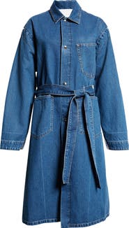 SETCHU Hook & Eye Convertible Belted Paper Denim Work Jacket