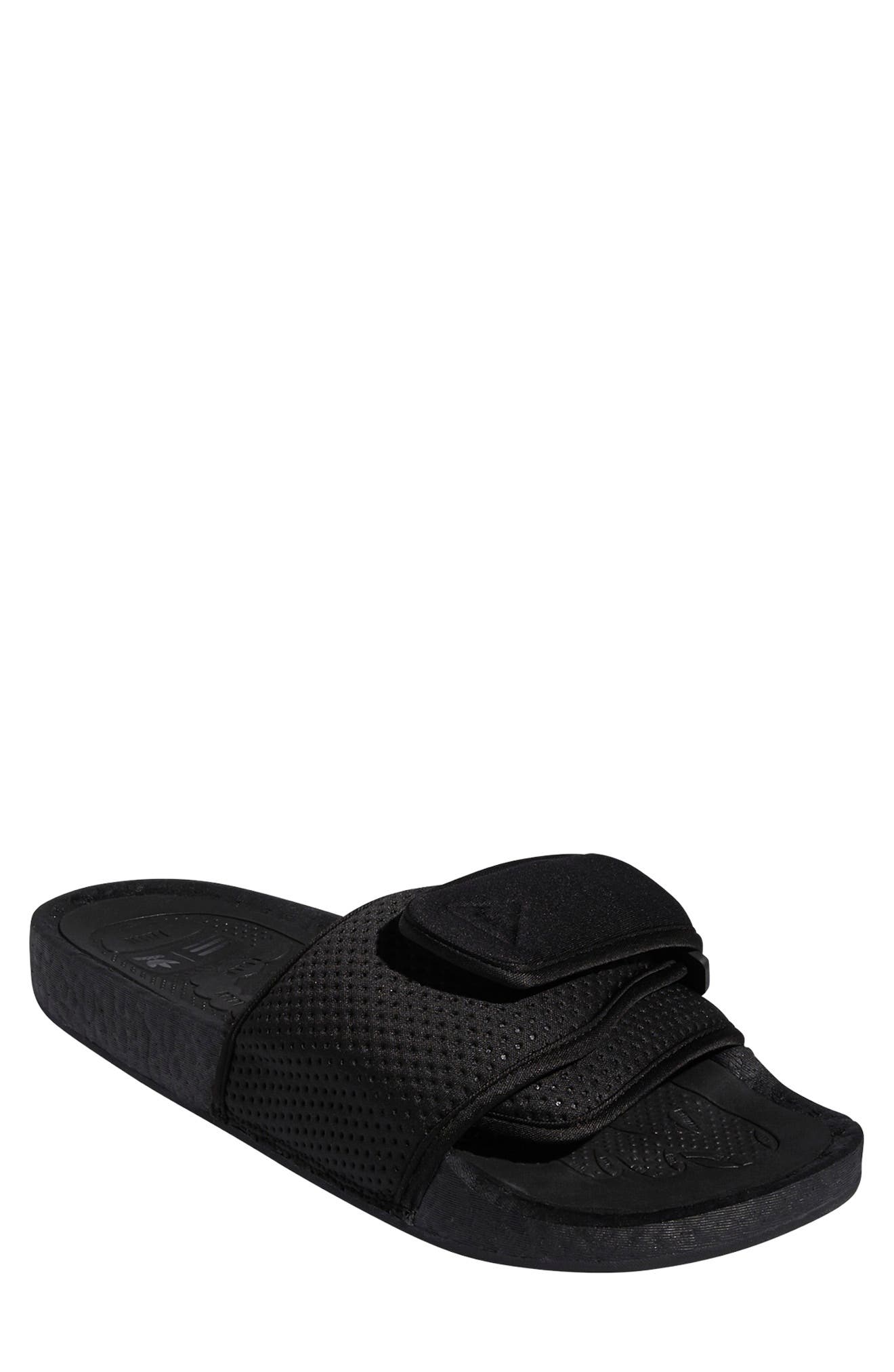 Y-3 adidas x Pharrell Williams Boost Sport Slide Sandal, Main, color, CORE BLACK
