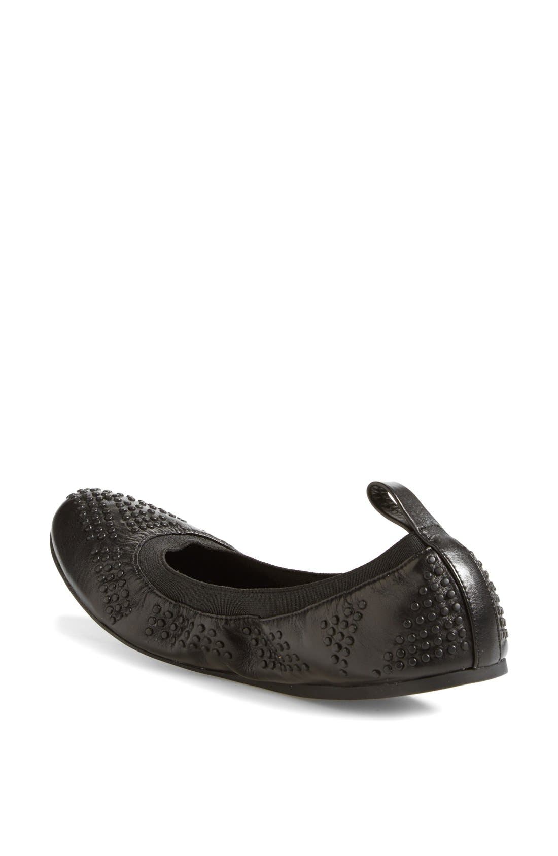 See by Chloé Studded Leather Ballet Flat, Alternate, color, 