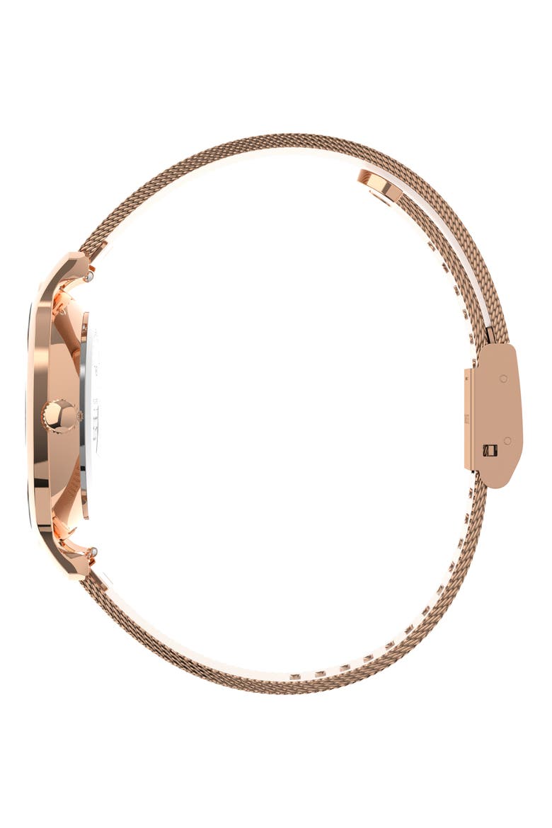 x BCRF Transcend Mesh Strap Watch, 36mm, Alternate, color, ROSE GOLD/ ROSE GOLD