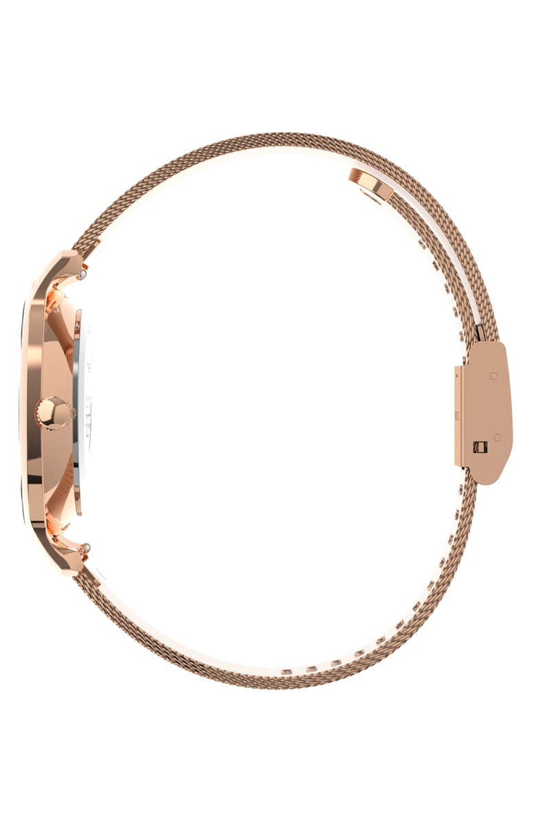 Timex<sup>®</sup> x BCRF Transcend Mesh Strap Watch, 36mm, Alternate, color, 