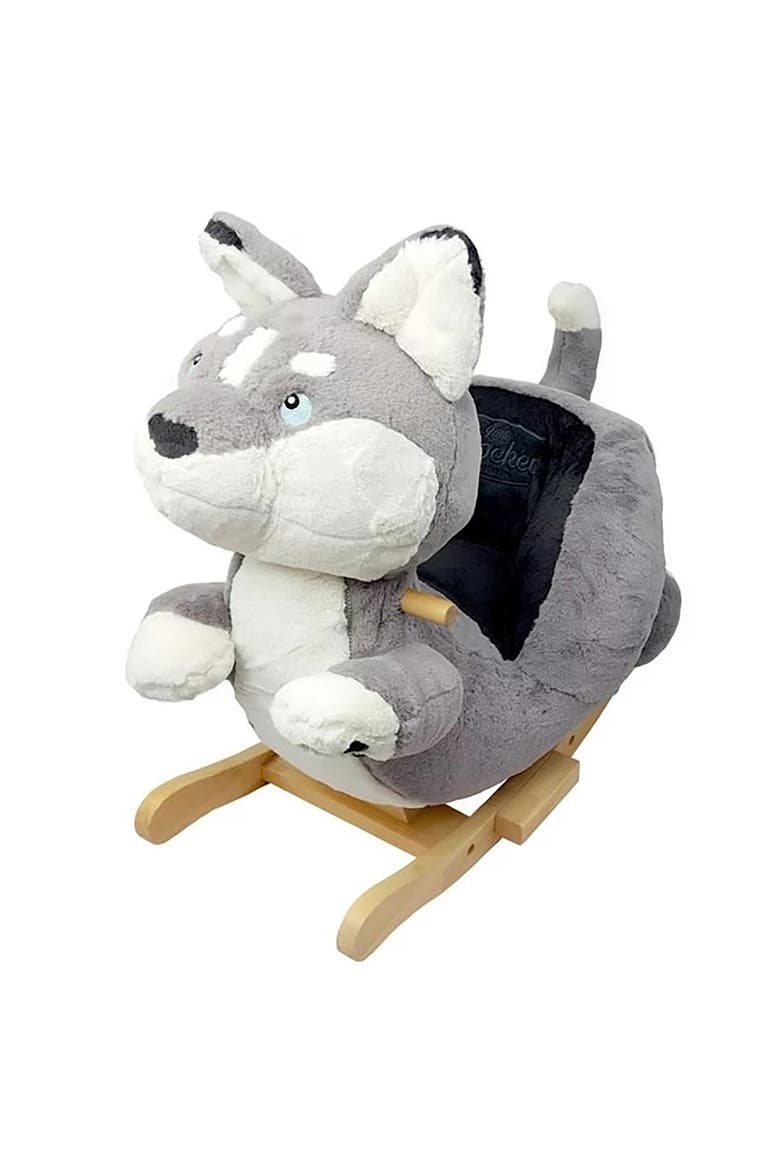 Gerardo'S Toys Little Rockers Wolf Wooden Plush Rideages 24Mo+, Alternate, color, Multicolored
