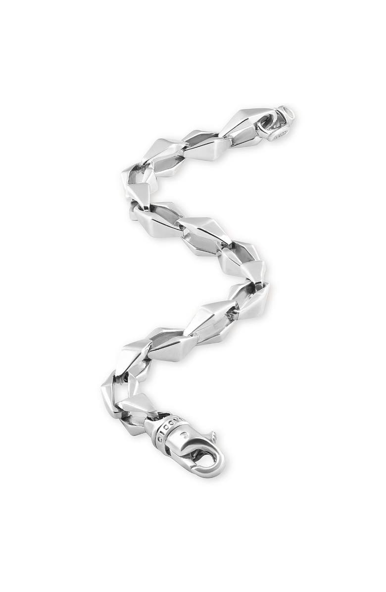 Bliss Diamond Men's 39 Gram Solid Silver Bracelet 8.5", Alternate, color, 