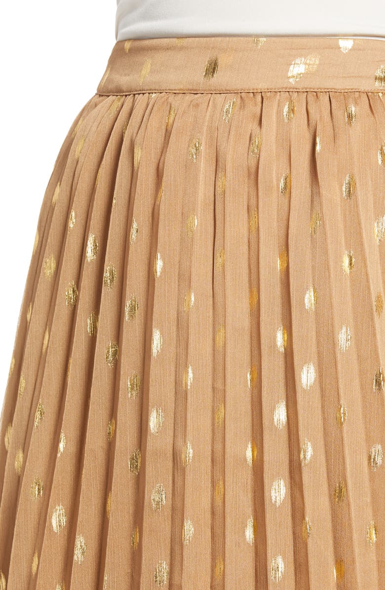 Endless Rose Polka Dot Pleated Skirt, Alternate, color, 