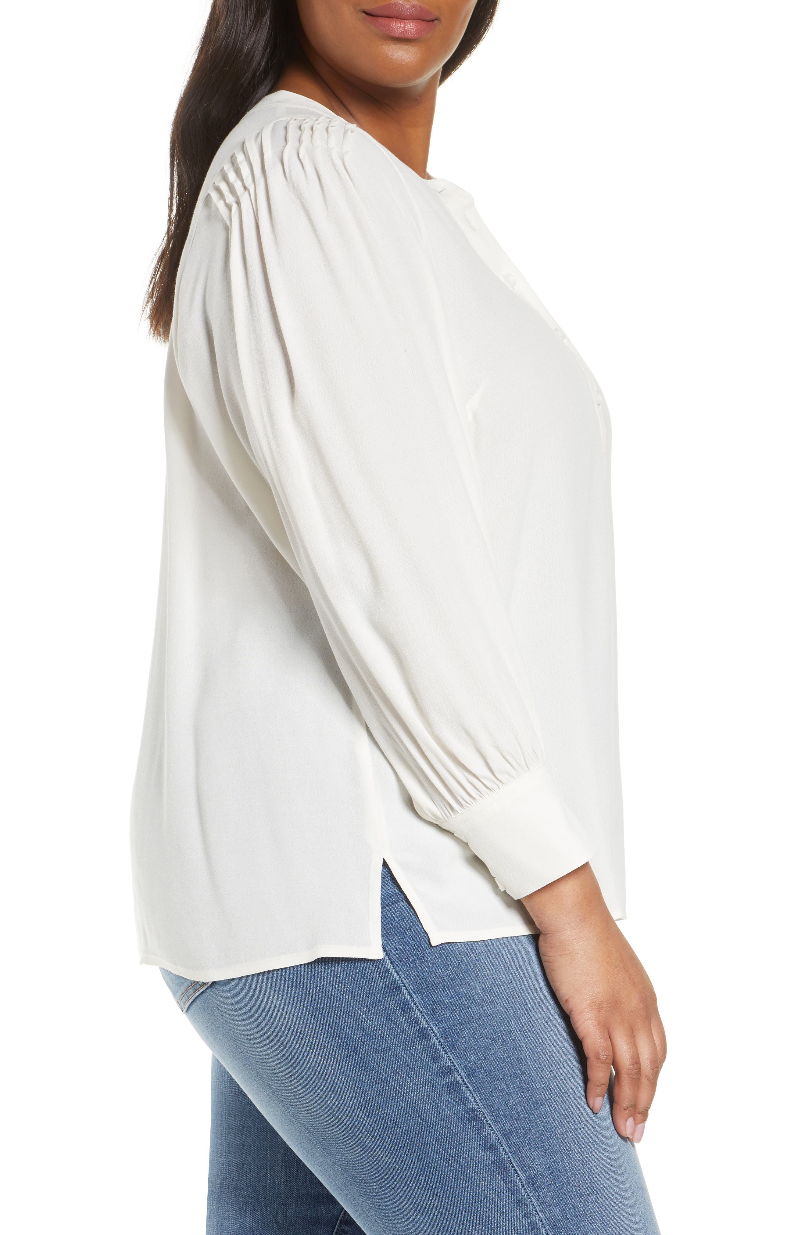 Habitual Split Neck Peasant Blouse (Women) | Nordstromrack