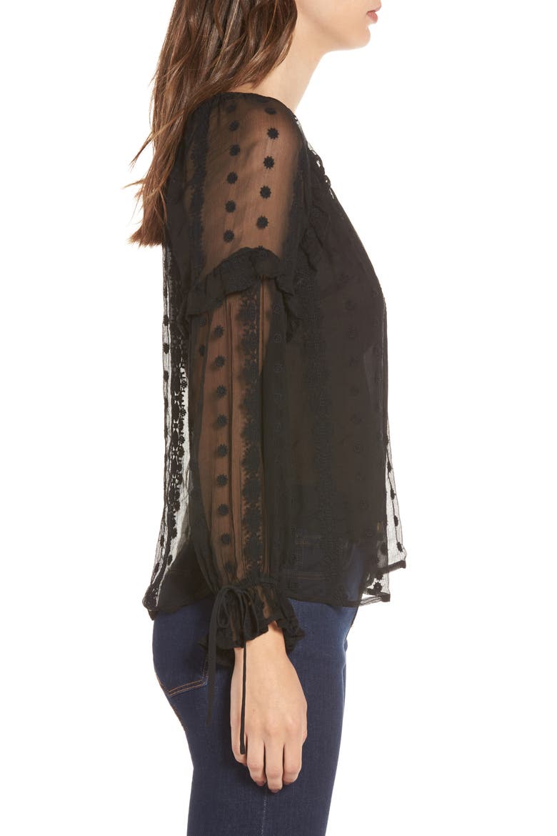 Leigh Blouse, Alternate, color, BLACK