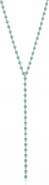 Ettika Dainty Semiprecious Stone Y Necklace