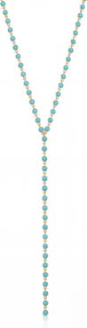 Ettika Dainty Semiprecious Stone Y Necklace