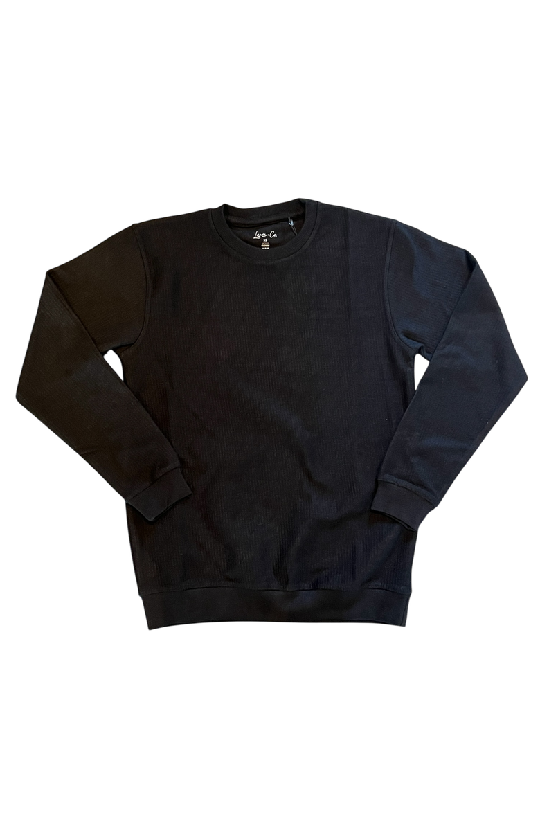 Laree + Co Women's Corded Sweatshirt, Main, color, Onyx