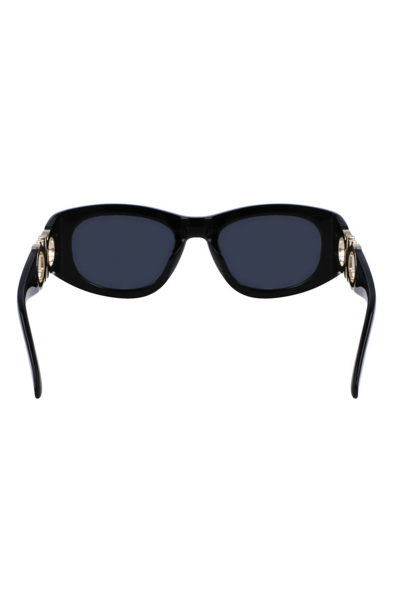 FERRAGAMO 53mm Oval Sunglasses, Alternate, color, 