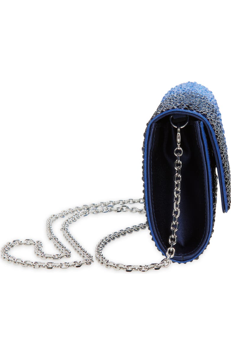 JUDITH LEIBER COUTURE Perry Crystal Embellished Satin Clutch, Alternate, color,