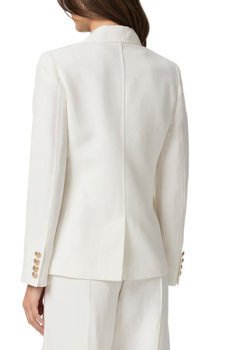 PAIGE Reign Linen Blend Blazer, Alternate, color, White