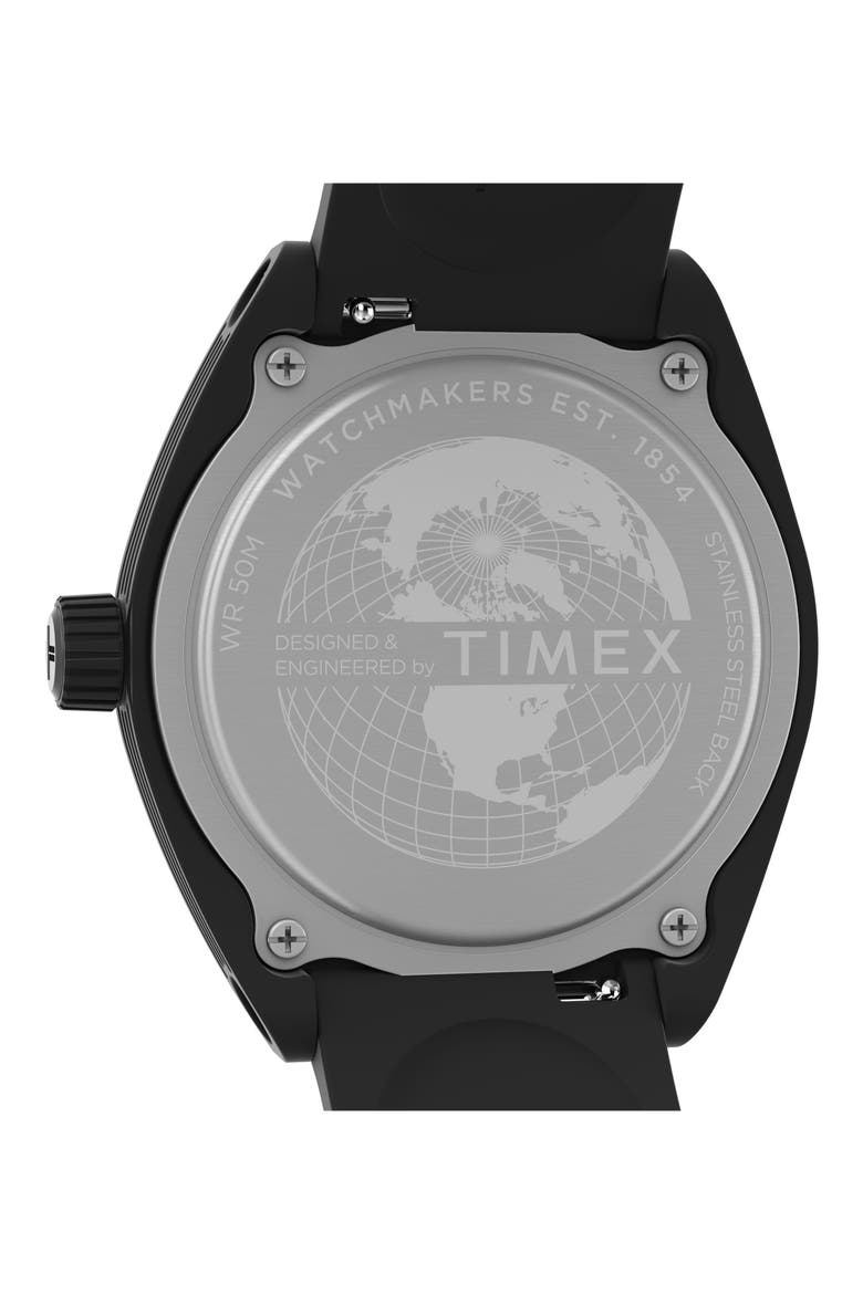 Trend Synthetic Strap Watch, 40mm, Alternate, color, BLACK