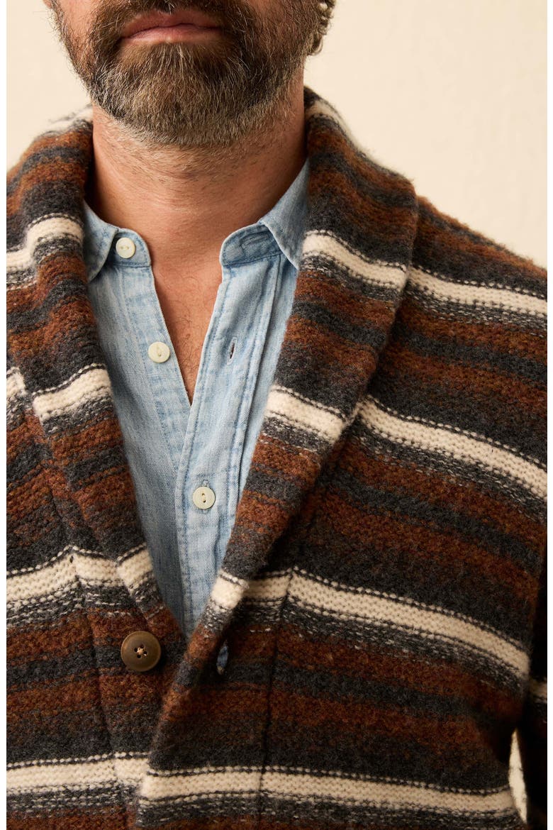 Stripe Merino Wool Blend Cardigan, Alternate, color, ROCKY PEAK STRIPE