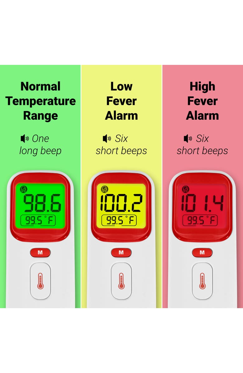 ESCALI Ear and Forehead Thermometer, Alternate, color, White / Red