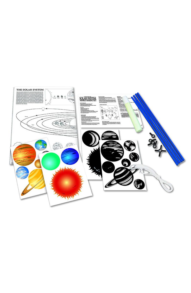 4M Glowinthedark Solar System Mobile Making Kit, Alternate, color, Multicolored