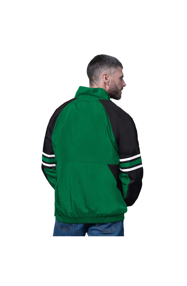 STARTER Men's Starter Kelly Green Philadelphia Eagles Vintage Logo Prospect Half-Zip Pullover, Alternate, color, Kelly Green