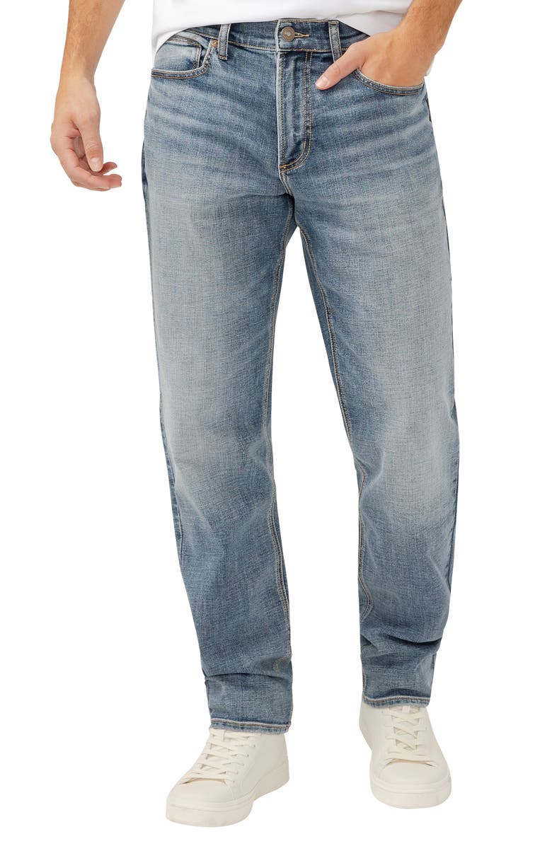 Silver Jeans Co. Eddie Athletic Fit Tapered Jeans, Main, color, Indigo