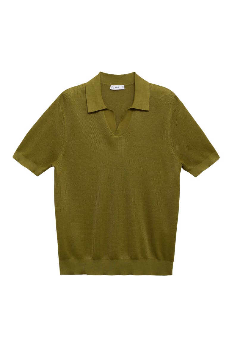 Johnny Collar Ribbed Polo Sweater, Alternate, color, GREEN