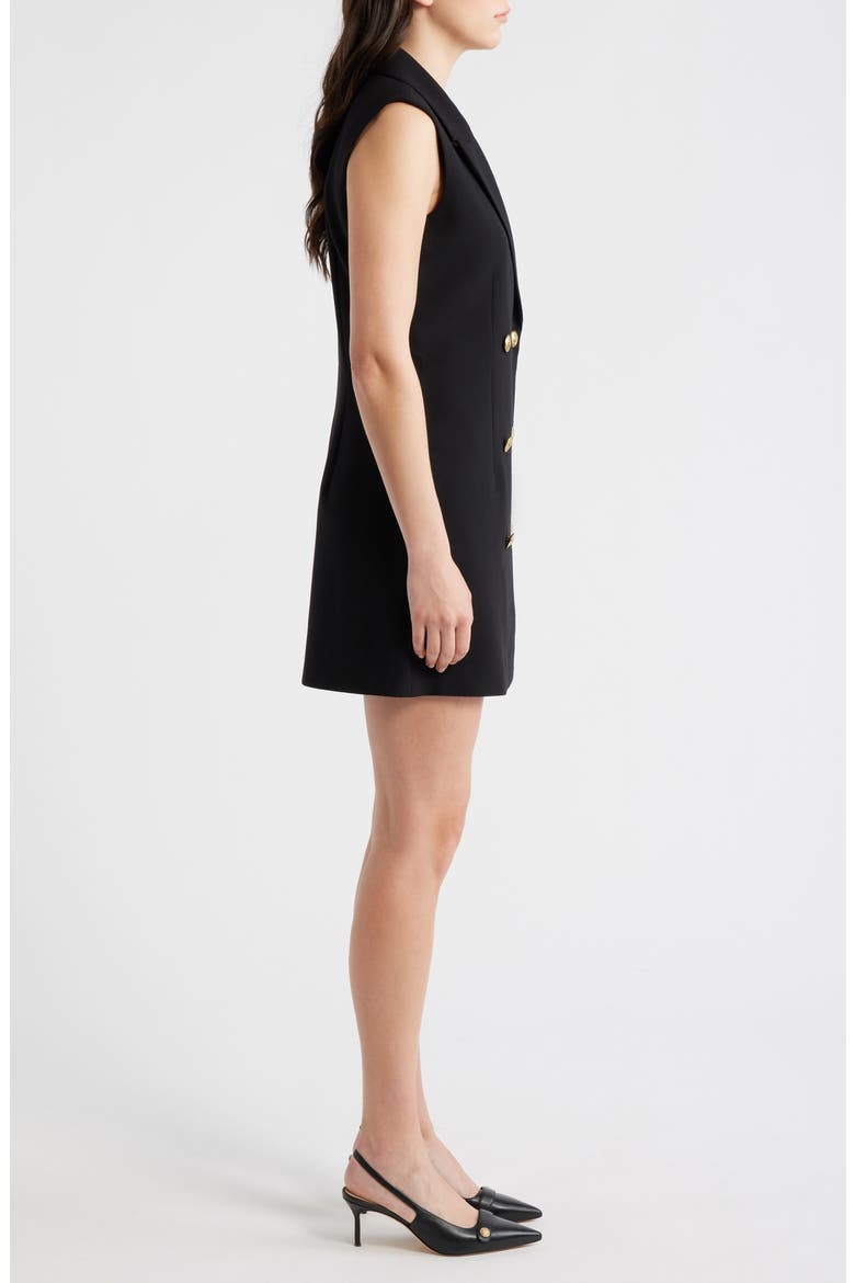 Whisper Double Breasted Blazer Dress, Alternate, color, BLACK