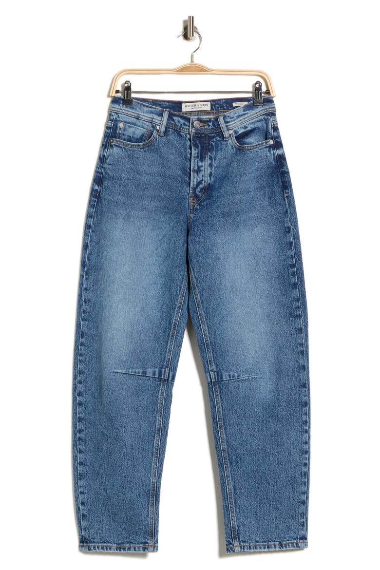 The Current High Waist Barrel Leg Jeans, Alternate, color, BARBADOS