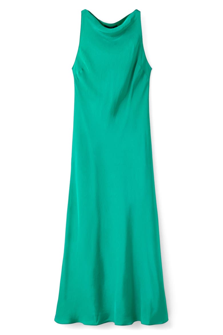Sleeveless Satin Cocktail Dress, Alternate, color, GREEN