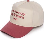 David & Young Put it on Boyfriend's Tab Cotton Baseball Cap