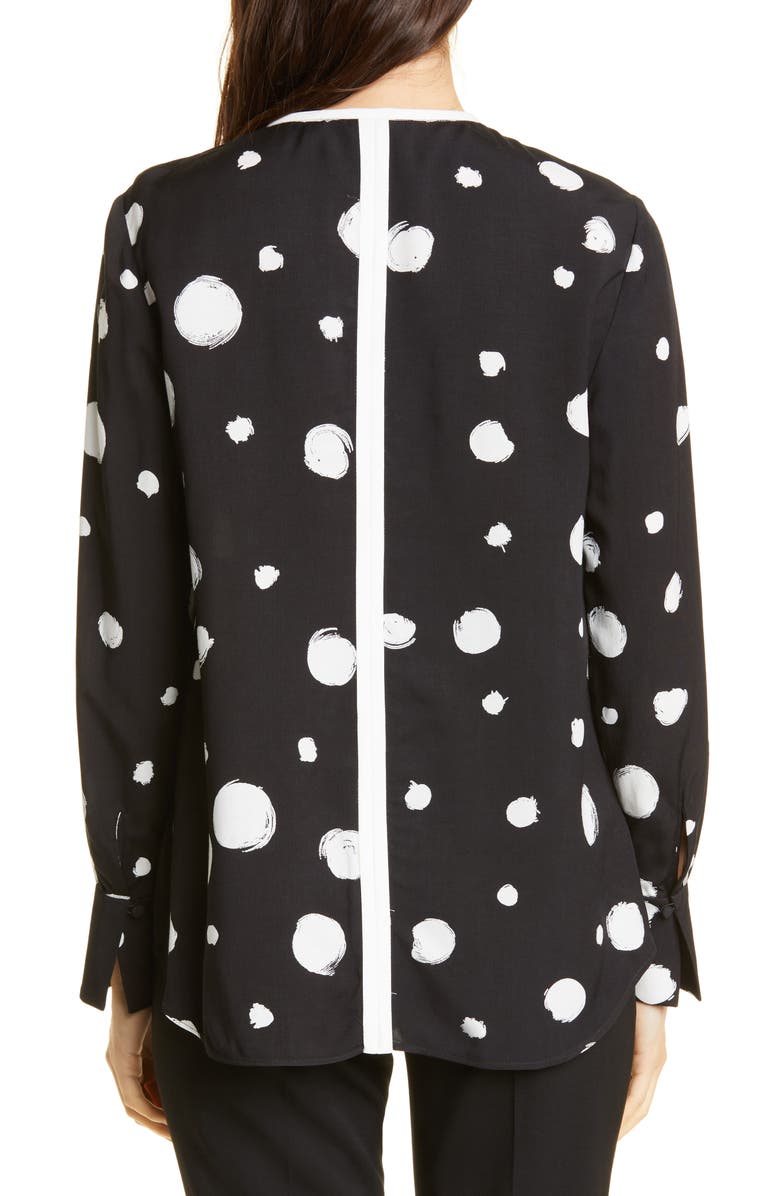 Ted Baker London Dulani Spot Top with Contrast Binding, Alternate, color, 