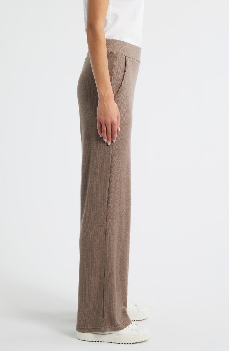 Rails Ellery Rib Wide Leg Pants, Alternate, color, Heather Latte