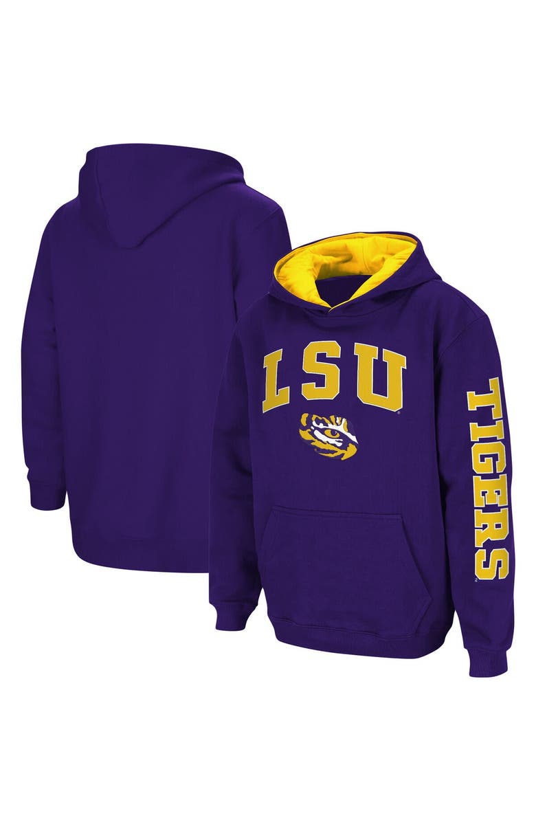 COLOSSEUM Youth Colosseum Purple LSU Tigers 2-Hit Team Pullover Hoodie, Main, color, Purple