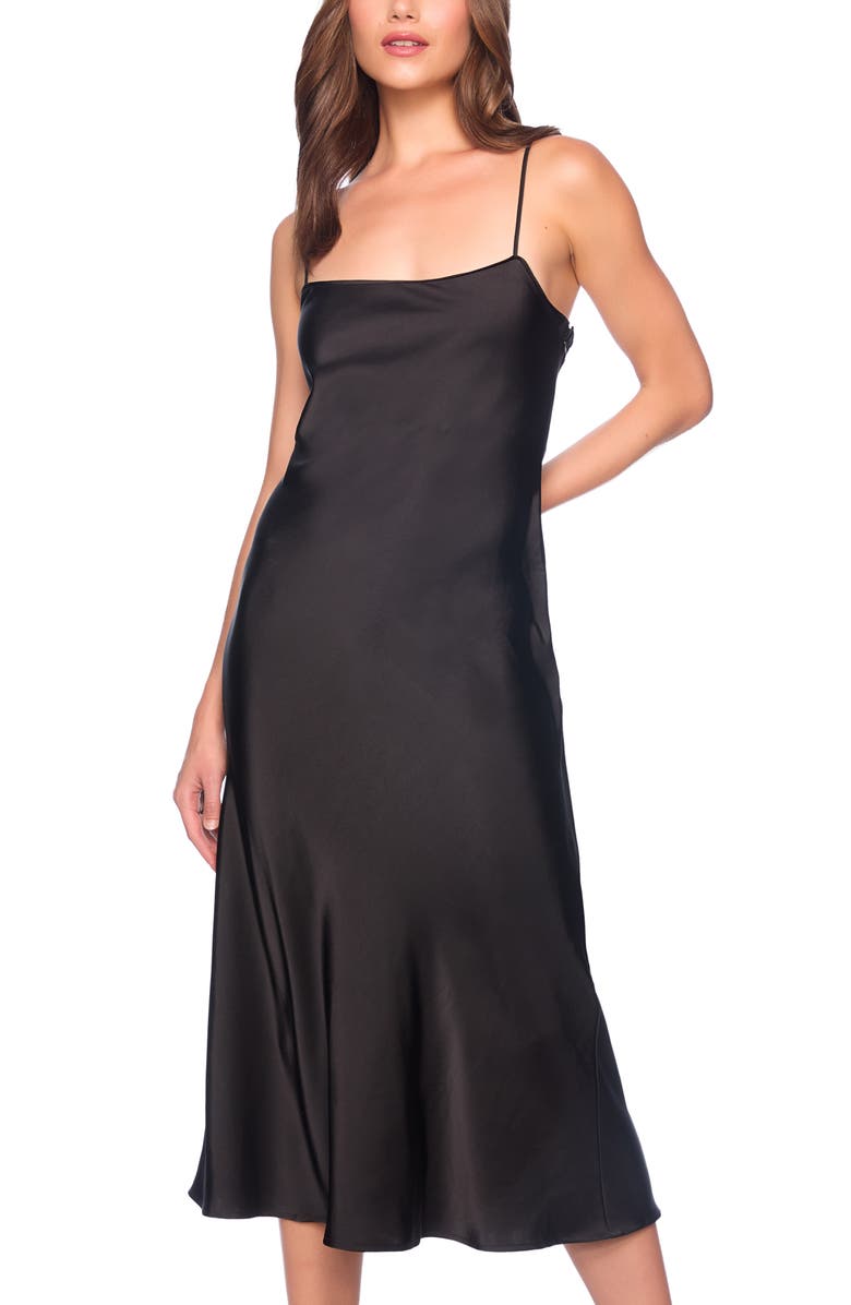 Susana Monaco Bias Cut Satin Midi Dress, Alternate, color, 