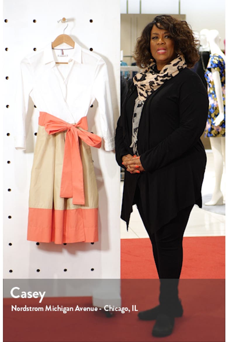 Colorblock Cotton Blend Shirtdress video
