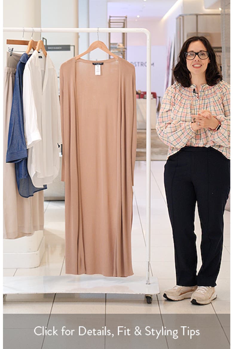 Longline Side Slit Maternity Cardigan video