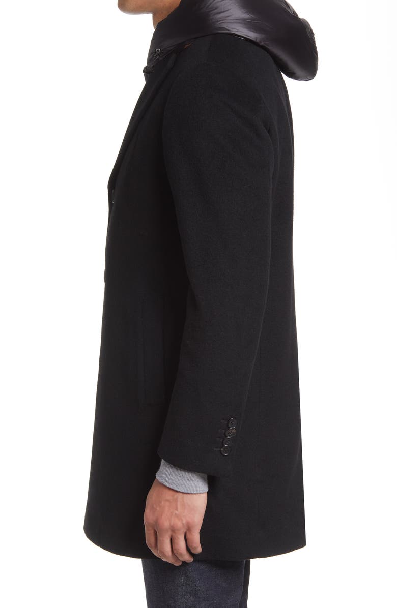 Cardinal of Canada Trenton Water Repellent Overcoat with Removable Bib, Alternate, color, Black